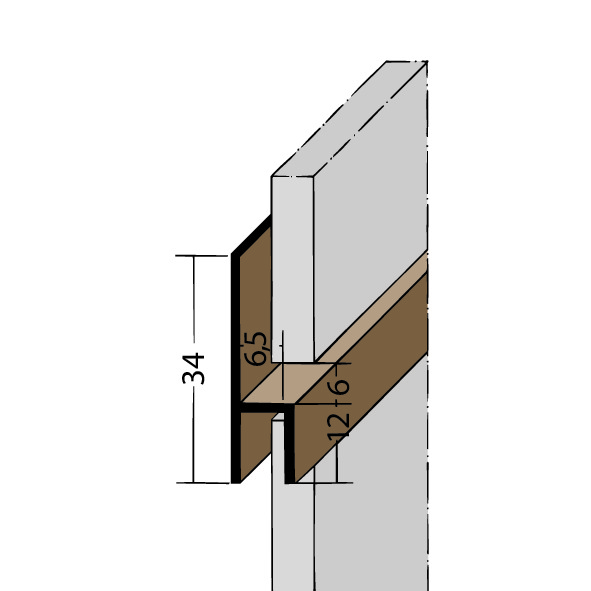 Spoj h profil horizontalni PVC