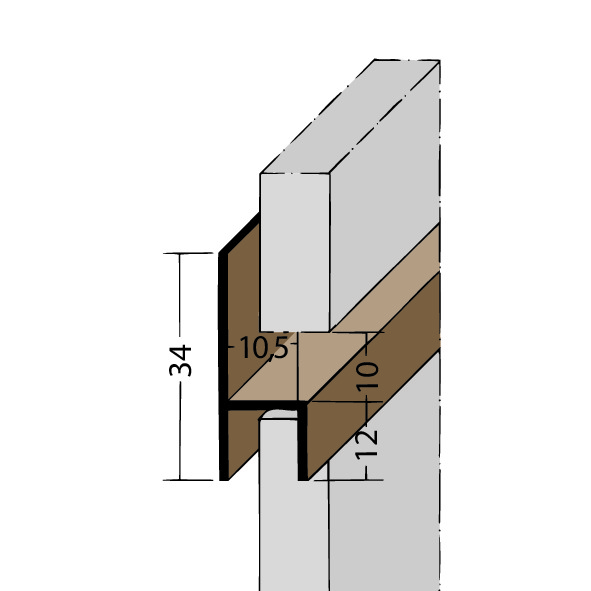 Spoj h profil horizontalni PVC