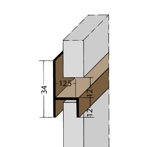Spoj h profil horizontalni PVC