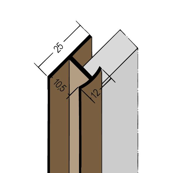 Imbinare profil H vertical PVC